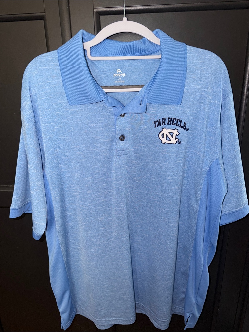 Knights Apparel Light Blue Tar Heels Polo